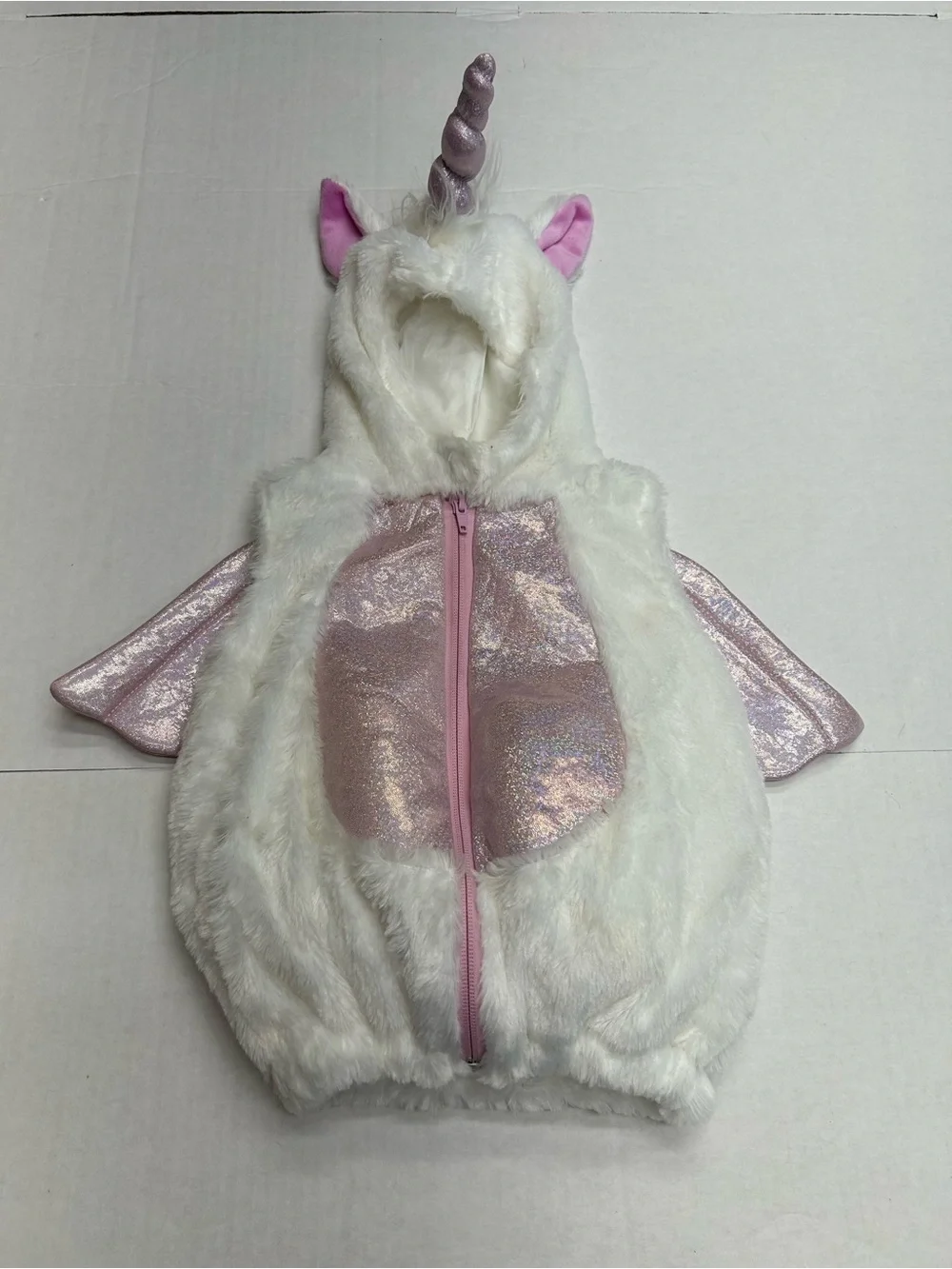 H&M Baby Plush Unicorn Halloween Costume Bubble Vest 6-9 Months Gold Tag